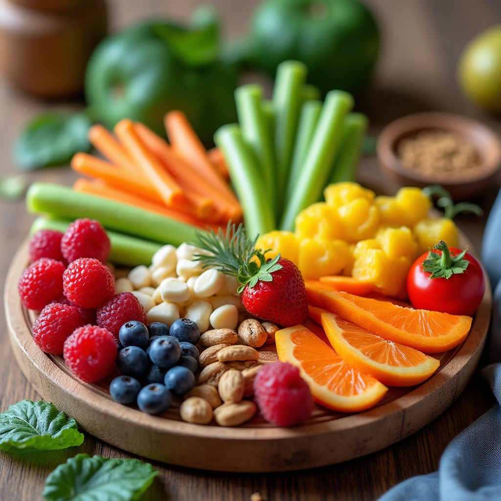Healthy food arrangement for mood improvement