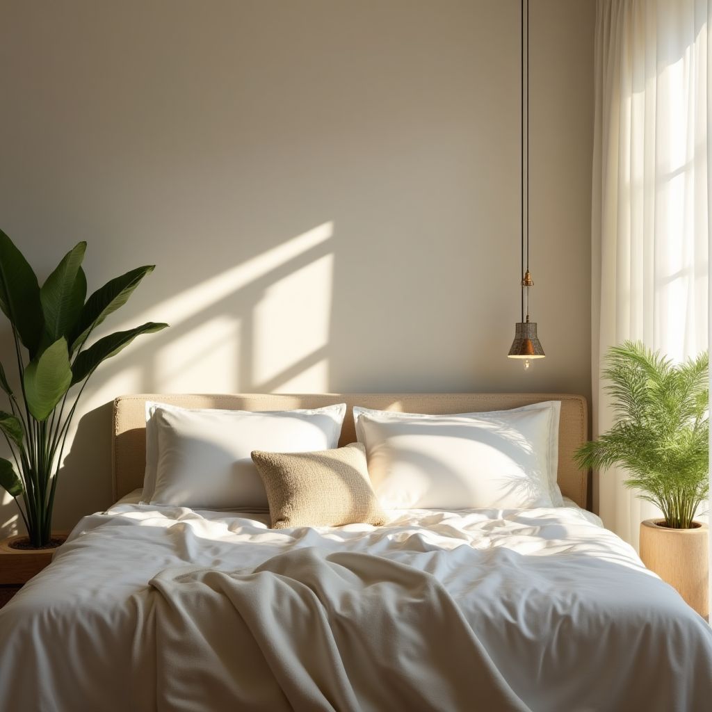 Peaceful bedroom setup for quality sleep
